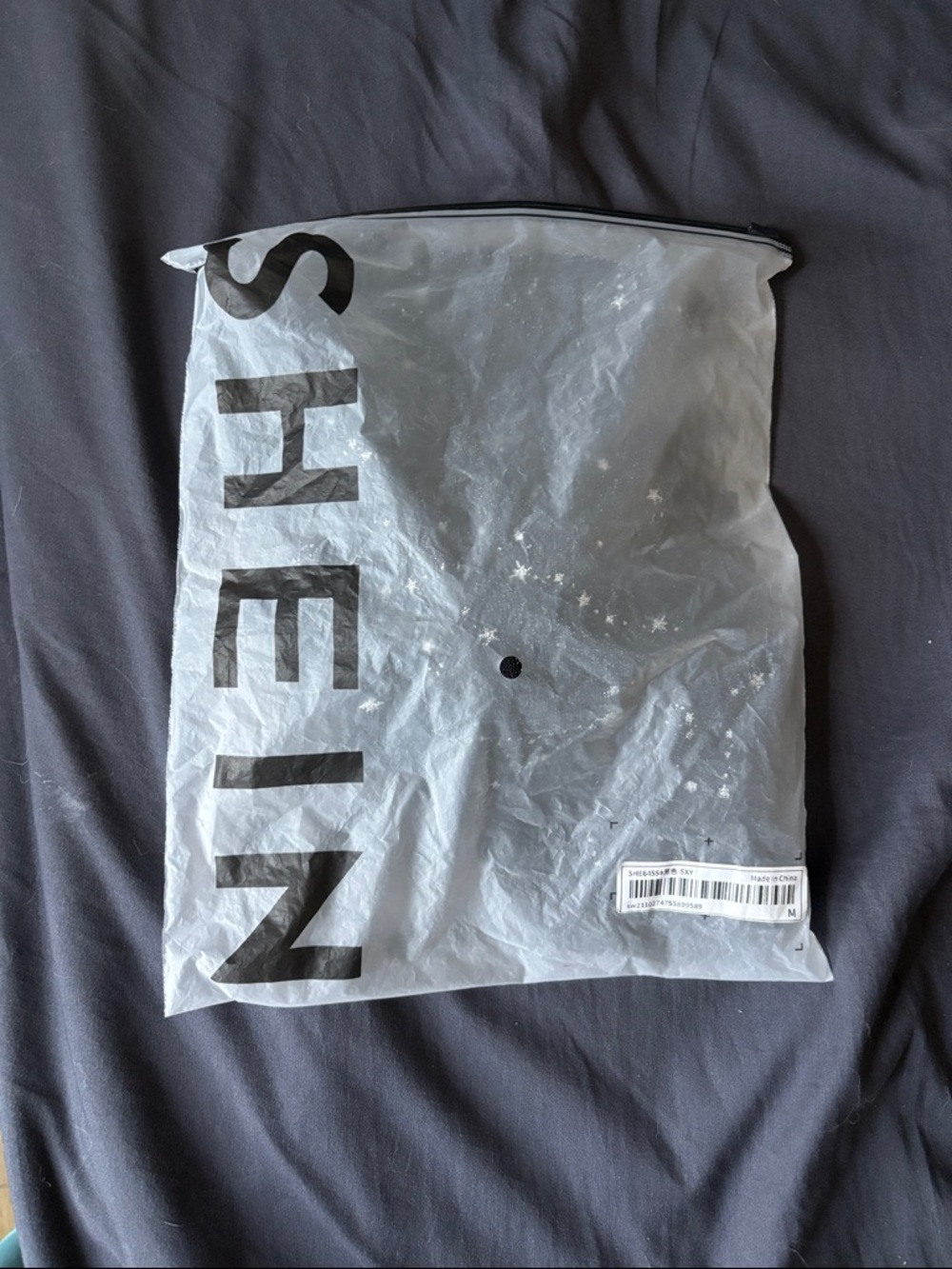 NWT Black and White Starry Mesh Longsleeve Bodysuit - Picture 8 of 8